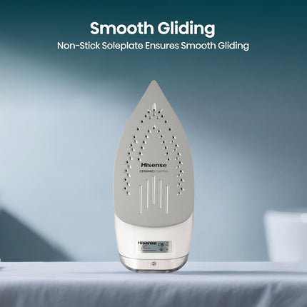 Hisense Steam Iron for Clothes-2800W Powerful Steam of 30 gm/min, water tank with 0.3 L, Press Spray Function, Anti-Clacium, Anti-Drip, Vertical Stream, Auto-Shut off, H28SIWES1
