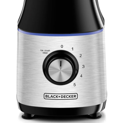 Black & Decker BLACK+DECKER 700W High Speed Premium Blender with Glass Jar Black/Silver BX650G-B5 (يوجد كسر بسيط في الغطاء الخارجي)