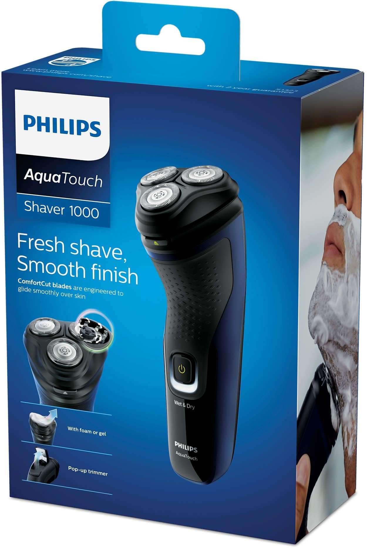 Philips S1323/40,Philips Shaver 1300 Wet or Dry electric shaver S1323/40, Black,
