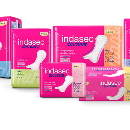 Indasec Discreet Maxi - Pads for Urine Leakage - 15 Units