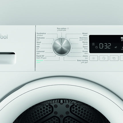 Whirlpool condenser tumble dryer: freestanding 8kg FFTCM118BGCC