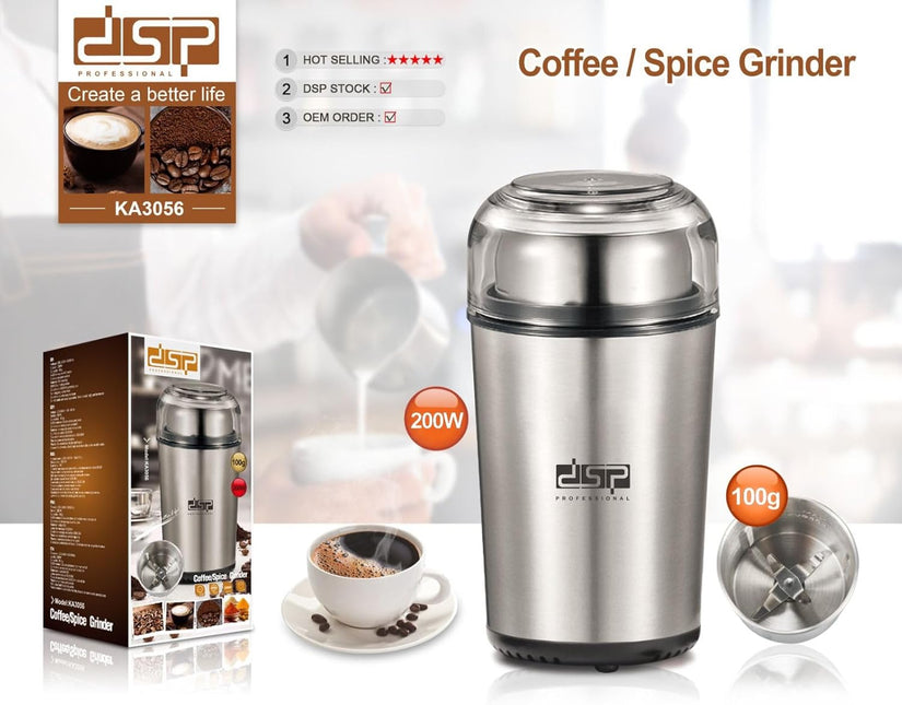 DSP KA3056 Coffee/Spice Grinder 200W,100g