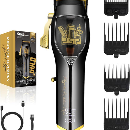DSP Professional Hair Clipper for Man, Barber Clipper for Hair Cutting, Cordless Hair Clipper, Magnetic Levitation Motor with 9000RPM, Rechargeable Hair Beard Trimmer for Men with Digital Display