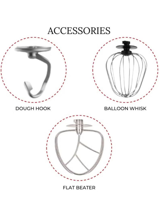 MEBASHI Stand Bowl Mixer, 7 L Capacity, Black, 10 Speeds, Stainless Steel Bowl (ME-SBM1113) (Grey)