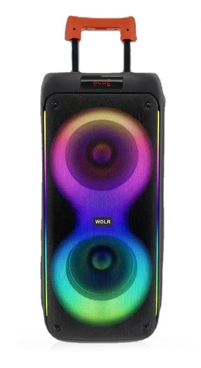 Dual 8 Inch RGB Light Trolley Speakers Guitar Amp Bass Combo Speaker for Street Performance DR-8831