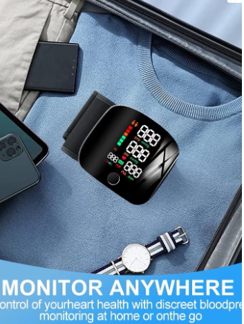 genernic Blood Pressure Monitor, Wrist Blood Pressure Monitor, Heart Rate Hypertension Monitor with Memory Fu
