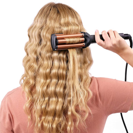 مصفف الشعر ديب ويفز من بيبي ليس، سلك دوار لسهولة الاستخدام، ألواح عائمة لتوزيع الحرارة بالتساوي، نتائج تصفيف تدوم طويلاً، وتقنية تسخين سيراميكية، W2447SDE