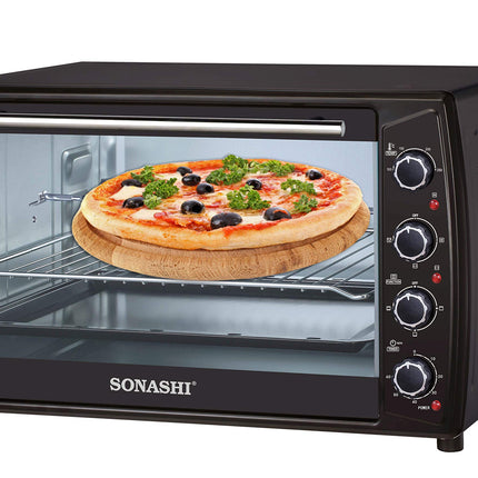 Sonashi STO-732 63 Liters Electric Oven w/Indicator Light, Inside Lamp, Cooking Accessories, Adjustable Temperature, Timer | Electric Oven | Home Appliances/2200W