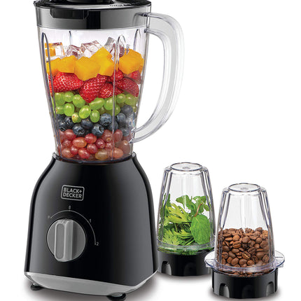 Black+Decker 400W Blender With 2 Grinder Mills - BX365E-B5 / 1 L