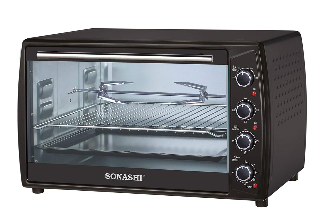 Sonashi STO-732 63 Liters Electric Oven w/Indicator Light, Inside Lamp, Cooking Accessories, Adjustable Temperature, Timer | Electric Oven | Home Appliances/2200W