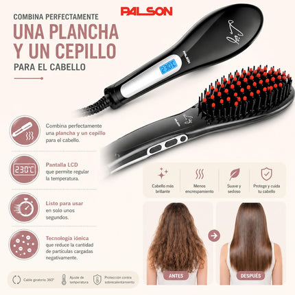 PALSON LIZ Electric hair straightening brush 1500W