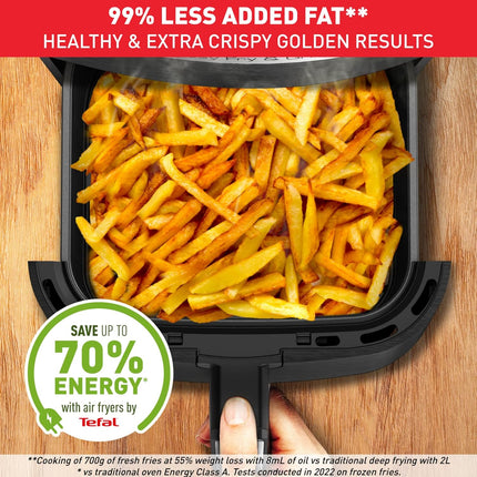 TEFAL Air Fryer | Easy Fry & Grill Digital 2-in-1 |4.2 L Capacity | 1550 W | Healthy Cooking | Air Fry + Grill | 8 Automatic Programs |Adjustable Temperature | Timer | | EY505D27