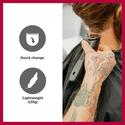 ماكينة حلاقة شعر موسر نيولاينر الاحترافية اللاسلكية للرجال (صنع في ألمانيا) | شفرة سحرية | شحن سريع وتشغيل لمدة ١٠٠ دقيقة | خفيفة الوزن ومريحة (١٥٨٦-٠١٥١)