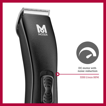 ماكينة حلاقة شعر موسر نيولاينر الاحترافية اللاسلكية للرجال (صنع في ألمانيا) | شفرة سحرية | شحن سريع وتشغيل لمدة ١٠٠ دقيقة | خفيفة الوزن ومريحة (١٥٨٦-٠١٥١)