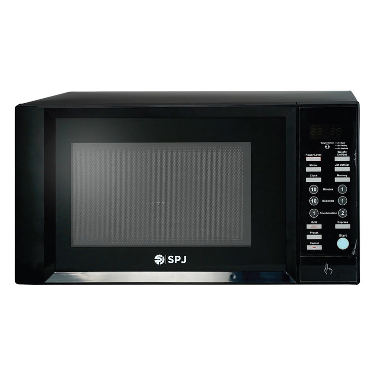 SPJ  QUALITY MATTERS Microwave Oven 43L, 1000W With 6 Power Levels, Digital Microwave, 99 Minutes Timer, Grill 1300W, Easy to Use, Colour - BLACK, MWBLU-43L007