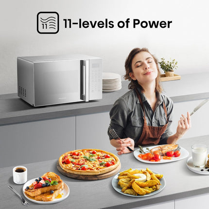 Hisense 30L Microwave Oven, 11-levels of Power, Preset Programmes, Time & Weight Defrost, LED Display, Cooking End Signal, Large Capacity, H30MOMS9H