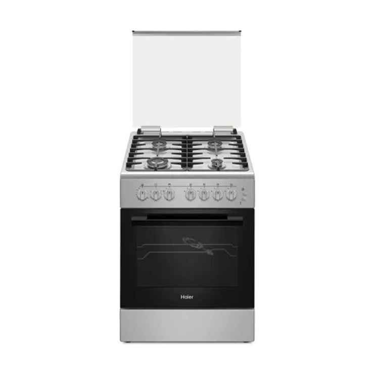 Haier 60cm Cooker HCR6060GT1, Stainless Steel, 4 Burners