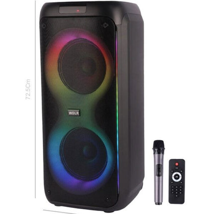 Dual 8 Inch RGB Light Trolley Speakers Guitar Amp Bass Combo Speaker for Street Performance DR-8831