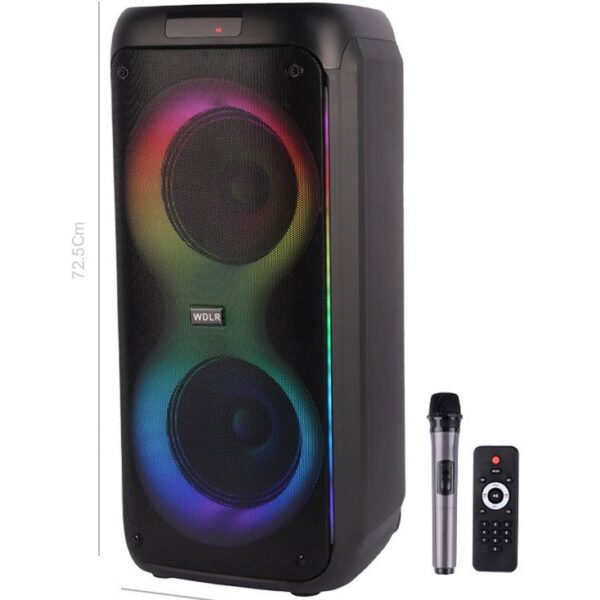 Dual 8 Inch RGB Light Trolley Speakers Guitar Amp Bass Combo Speaker for Street Performance DR-8831
