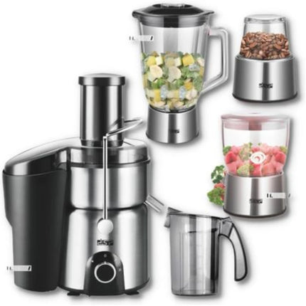 Dsp 4 in1 Juicer Blender Extractor Mincer Food Processor -Silver. / 800W