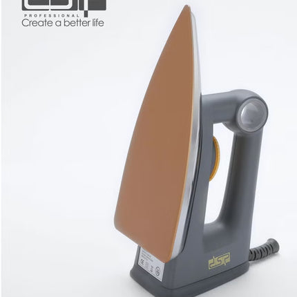 مكواة جافة DSP بقوة 1200 واط - خفيفة الوزن وسهلة الاستخدام - تسخين سريع، قاعدة غير لاصقة - مثالية للاستخدام اليومي على جميع أنواع الأقمشة - موديل KD1177