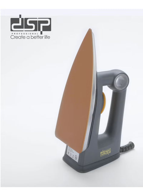 مكواة جافة DSP بقوة 1200 واط - خفيفة الوزن وسهلة الاستخدام - تسخين سريع، قاعدة غير لاصقة - مثالية للاستخدام اليومي على جميع أنواع الأقمشة - موديل KD1177