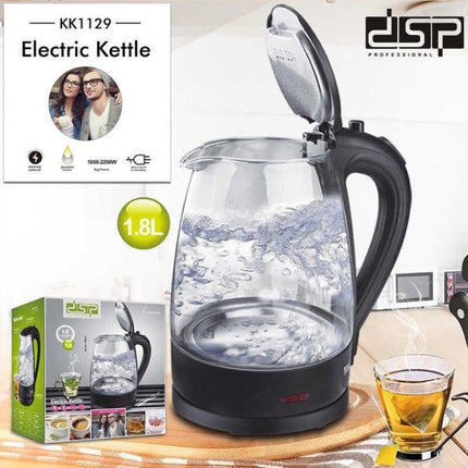 DSP Household Electric Kettle Boiler 1.8 L KK1129 Clear / 2000W