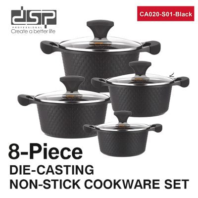 DSP CA020-S01 / 8-Piece Die-Cast Non-Stick Casserole Cookware Set