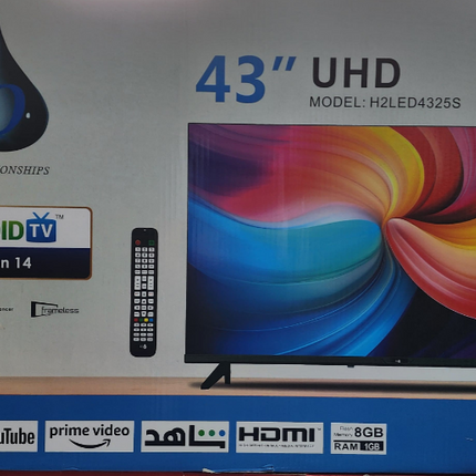 H2O.Smart TV "43 H2LED4325S 2025 NEW