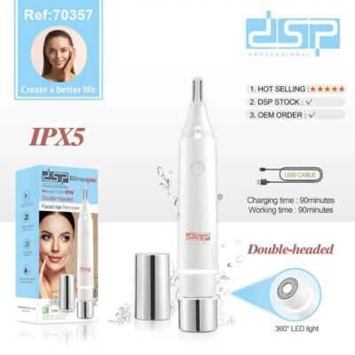 DSP 70357، جهاز إزالة شعر الوجه الكهربائي المقاوم للماء