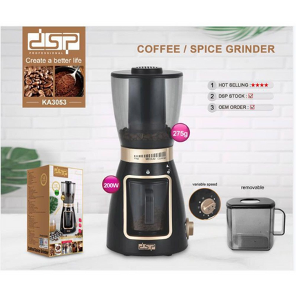 DSP Coffee/Spice Grinder Machine 200W 275g KA-3053