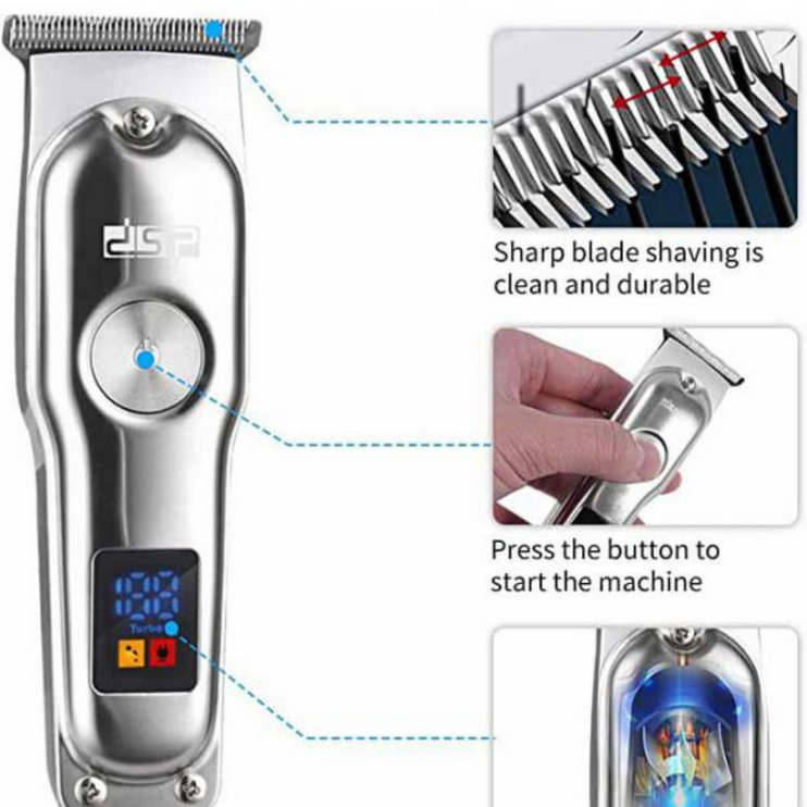 DSP Professional Electric Hair Clipper With LED Display 90376