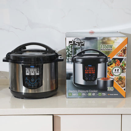 DSP Best Seller Pro Chef XL 10L Electric Pressure Cooker - 70Kpa High Pressure, 12 Smart Modes, Recipes Cooker for Family Meals