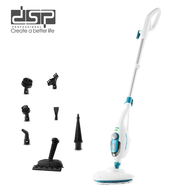 DSP KD2071, 10-in-1 Multipurpose Steam Mop with Detachable Handle & 180° Swivel Head