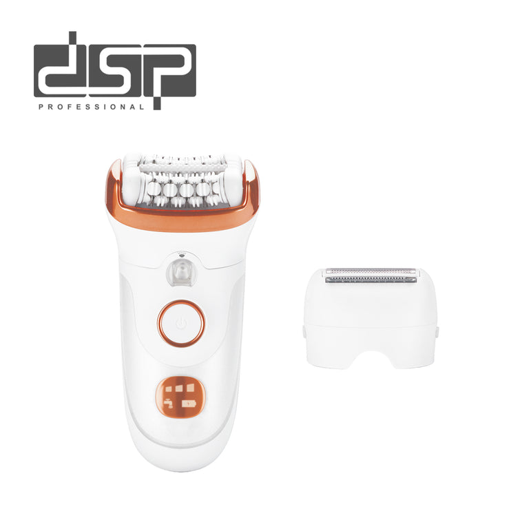 ماكينة حلاقة وإزالة الشعر 2 في 1 للنساء من DSP - 8500 دورة في الدقيقة مقاومة للماء IPX4، قابلة لإعادة الشحن مع شفرات من الفولاذ المقاوم للصدأ للوجه/الجسم/الساقين