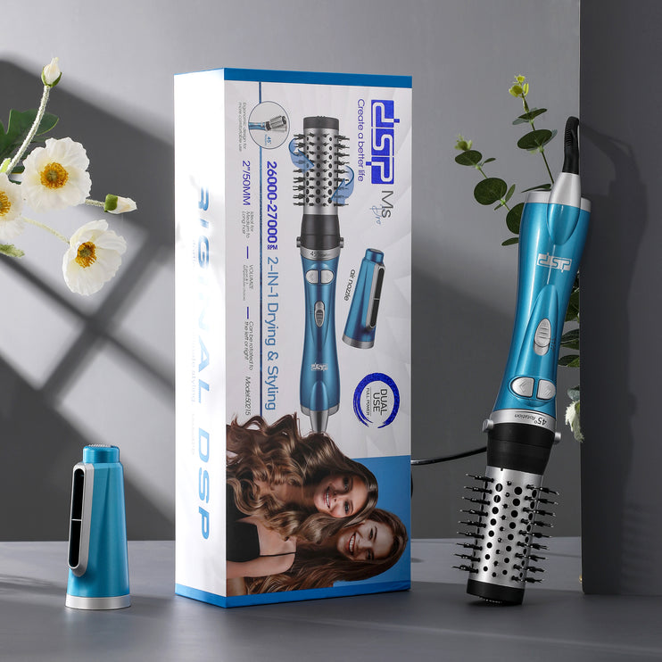 عرض خاص من DSP، مصفف شعر توربو ٢ في ١ بقوة ١٢٠٠ واط مع فرشاة دوارة ومجفف شعر | ٣ أوضاع حرارة وبارد وتقنية حماية الكيراتين