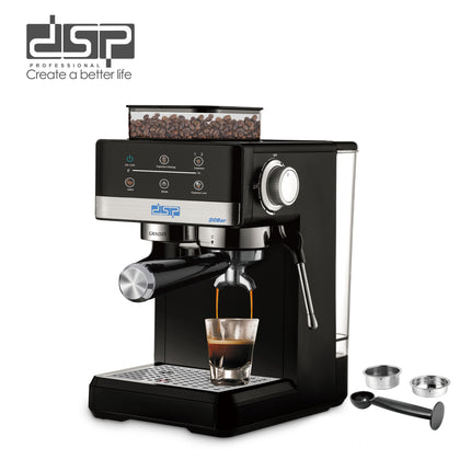 DSP 20Bar 1350W Smart Touchscreen Espresso Coffee Makerr W/ 51mm Aluminum Funnel, 20 Grind Settings & Milk Frother