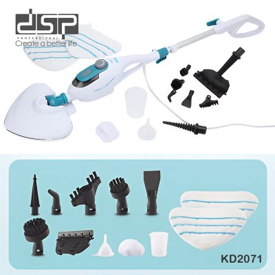 DSP KD2071, 10-in-1 Multipurpose Steam Mop with Detachable Handle & 180° Swivel Head
