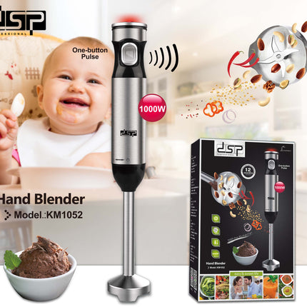 DSP Food Mixer 1000W Electric Hand Held Blender Stainless Steel KM1052