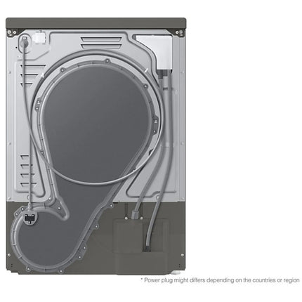 مجفف ملابس سامسونج 8 كجم تحميل أمامي، مضخة حرارية، تحكم بالذكاء الاصطناعي، كفاءة طاقة A+++، باب قابل للعكس، لون فضي إينوكس - الموديل - DV80T5220AX - ضمان لمدة عام واحد
