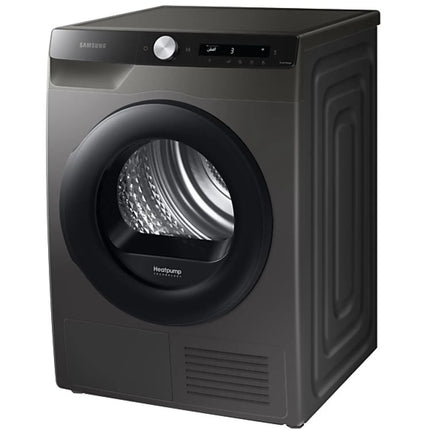 مجفف ملابس سامسونج 8 كجم تحميل أمامي، مضخة حرارية، تحكم بالذكاء الاصطناعي، كفاءة طاقة A+++، باب قابل للعكس، لون فضي إينوكس - الموديل - DV80T5220AX - ضمان لمدة عام واحد