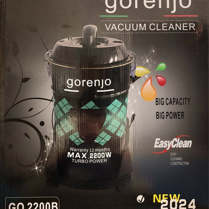 GORENJO.Drum Vacuum Cleaner 2200W / 22L GO2200B