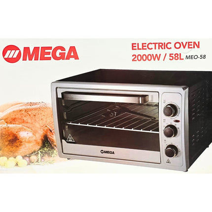 MEGA Electric Oven with 58L 2000W Black MEO-58