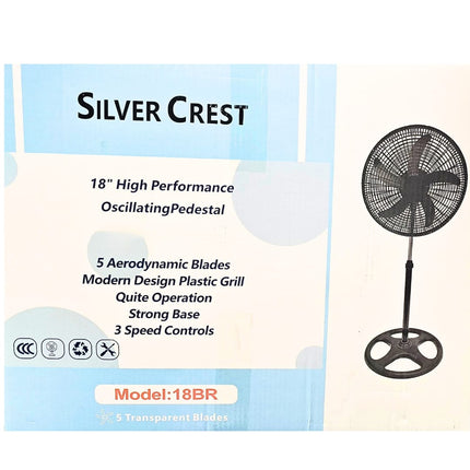 SILVER CREST STAND FAN 18” MODEL:18BR