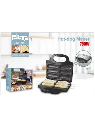 DSP Electric Hot-Dog Maker 750W KC1167 Black