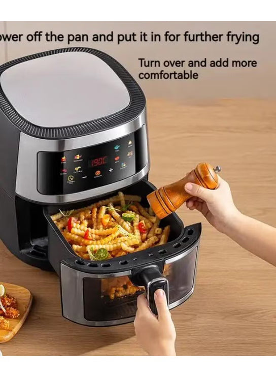 Silver Crest Air Fryer with LED Touch Screen And Rapid Air Convection Technology, 8L,2400W