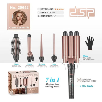 DSP 5-function hair curler set, model 20652