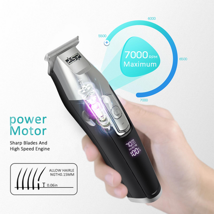 DSP men's shaver, continuous use up to 3 hours, black/gray, three levels of shaving 1 / 2 / 3, with 1 year warranty/90286