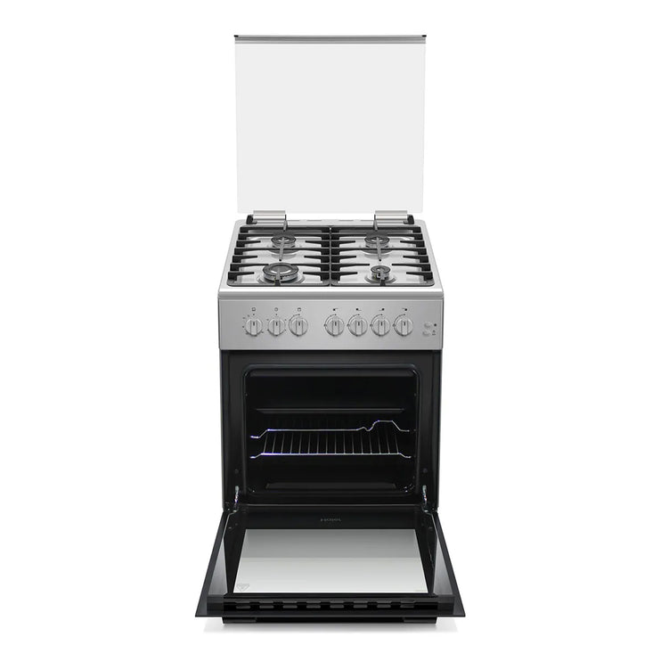 Haier 60cm Cooker HCR6060GT1, Stainless Steel, 4 Burners