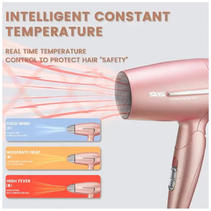 مجفف شعر ناعم DSP ذكي بدرجة حرارة ثابتة ورياح باردة وحرارة معتدلة 1200 واط / 30299